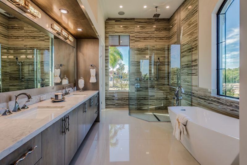 Elegant Bathroom with Marble Surfaces