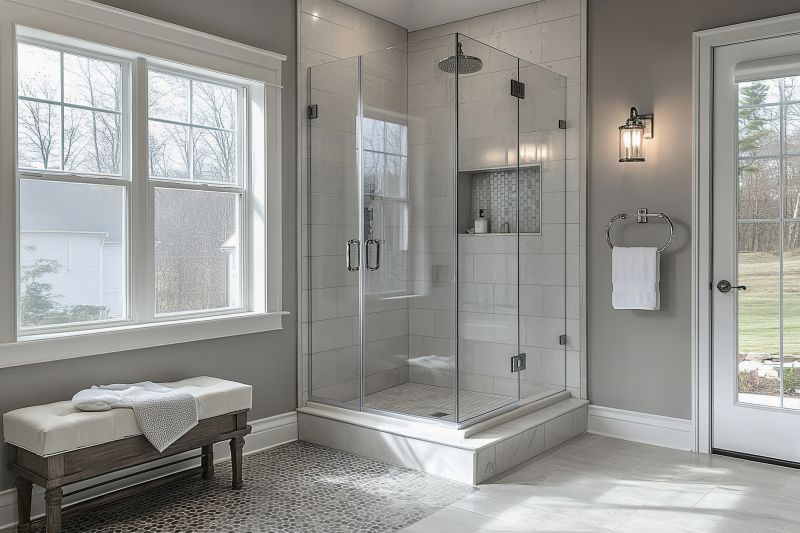 Modern Shower with Built-in Seating